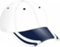 FRONT VIEW OF BASEBALL CAP WHITE/NAVY